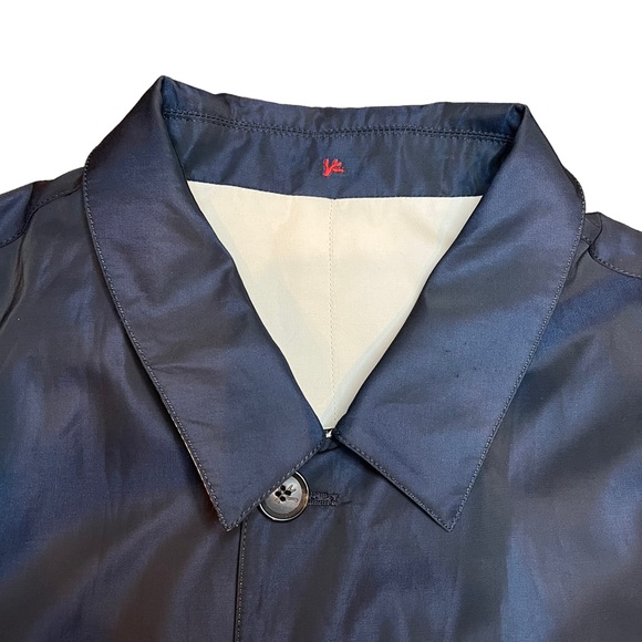 Isaia Napoli Reversible Single-Breasted Raincoat, Men’s Size 46 US/56 IT - Picture 12 of 14